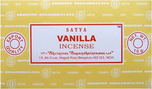 Encens satya vanille 15g chez Arabesk