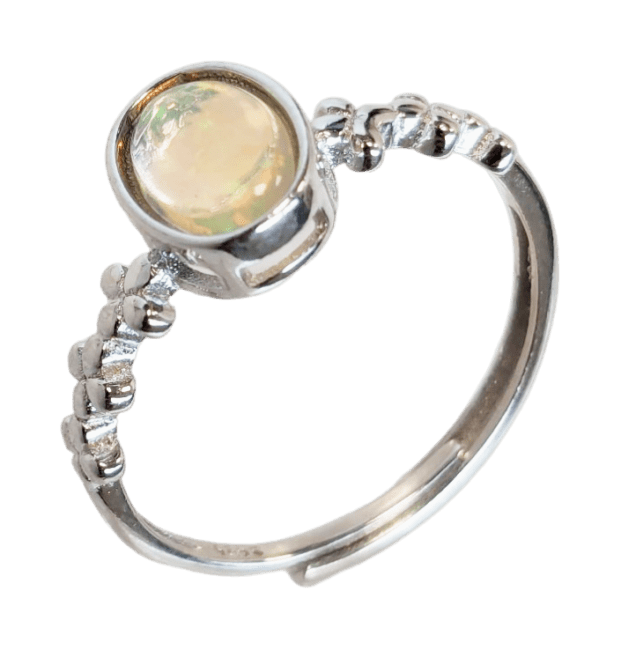 Bague Argent 925 Ajustable Opale AA 5x7mm chez Arabesk