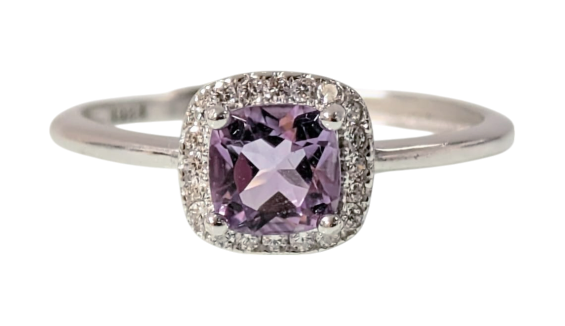 Bague Argent 925 Ajustable Amethyste AAA 5mm chez Arabesk|fr