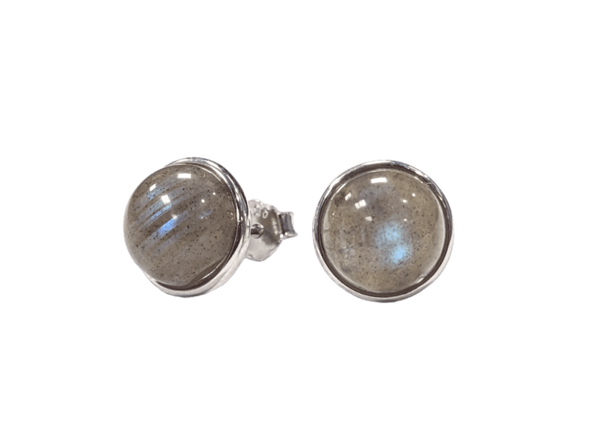 Boucles d'Oreilles Argent 925 Labradorite A+ 8mm