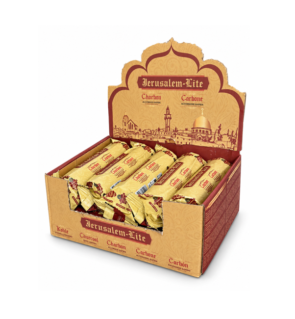 Charbon Jerusalem Lite Qualité Supérieure 33 mm – 100 Pastilles chez Arabesk|fr