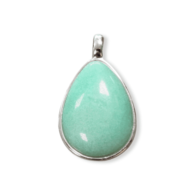 Pendentif Goutte Argent 925 Amazonite 23.5mm