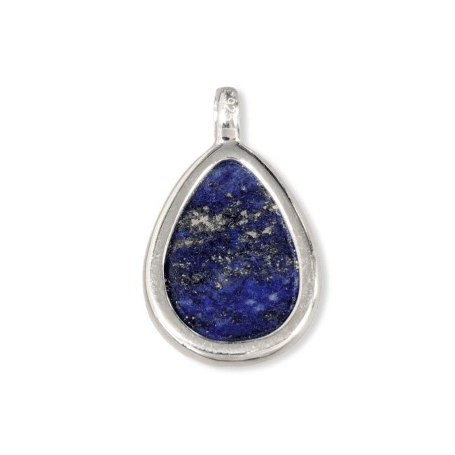 Pendentif Goutte Argent 925 Lapis Lazuli AA 23.5mm