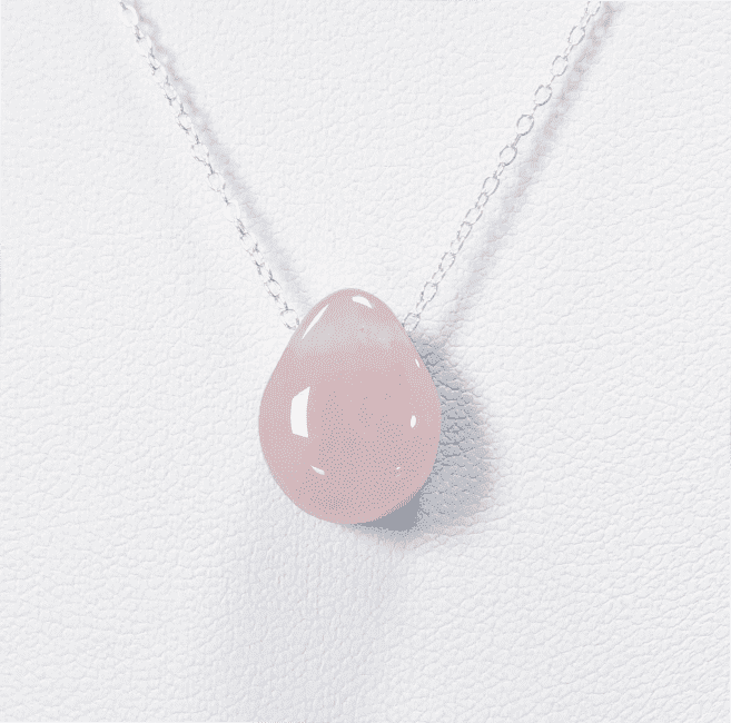 Collier prénom découpé coeur rose en argent 925 ou plaqué or