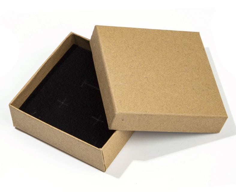 Boite Cadeau pour Bijoux en Carton Kraft  9cm x10