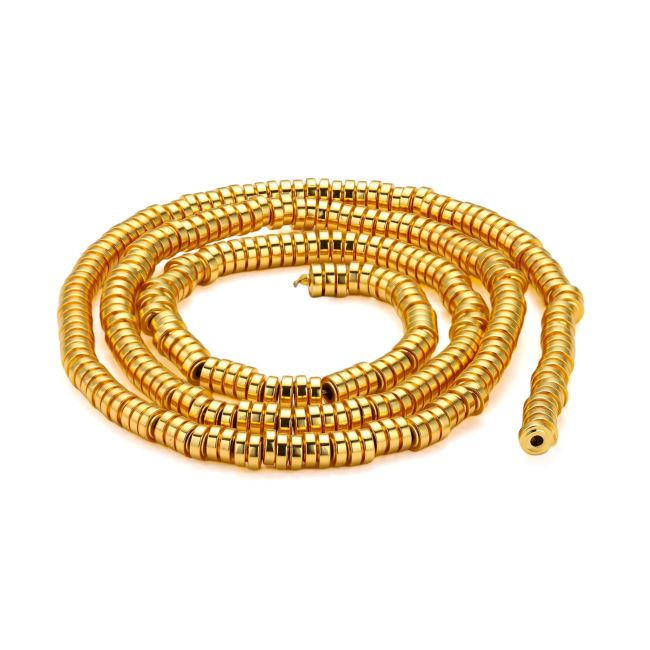 Perles Intercalaires en Hématite Dorée – 4×1 mm