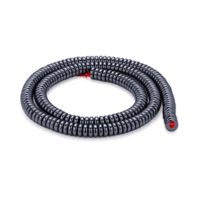 Perles Intercalaires Navettes en Hématite Argentée – 6×2 mm