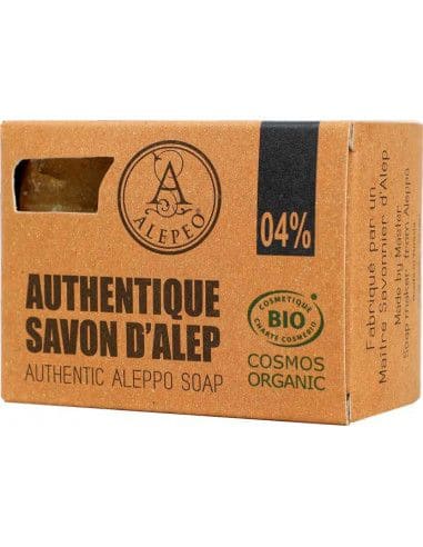 Savon d'alep Cosmos Biologique 4% huile de laurier 200g chez Arabesk