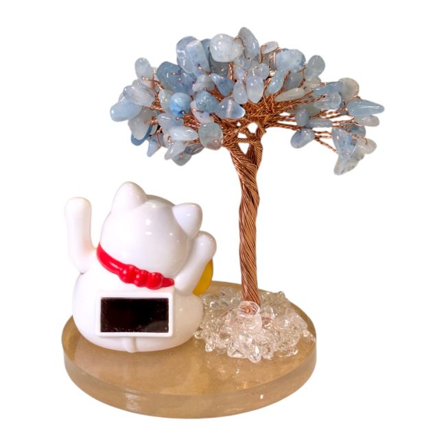 Arbre de Vie en Aigue Marine avec Manekineko chez Arabesk|fr