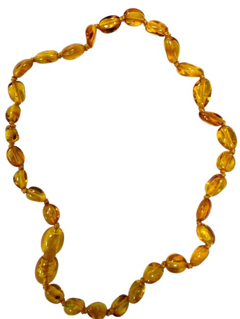 Collier Bébé pop Ambre Baltique Miel 28cm