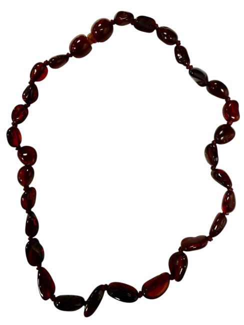 Collier Bébé Ambre Baltique Cerise 28cm