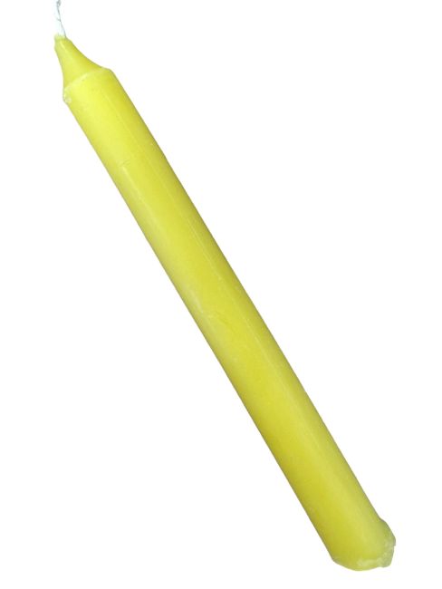 Bougies Goloka Teintées Masse Jaune 13cm  20pcs