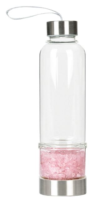 Bouteille avec cristaux Quartz Rose