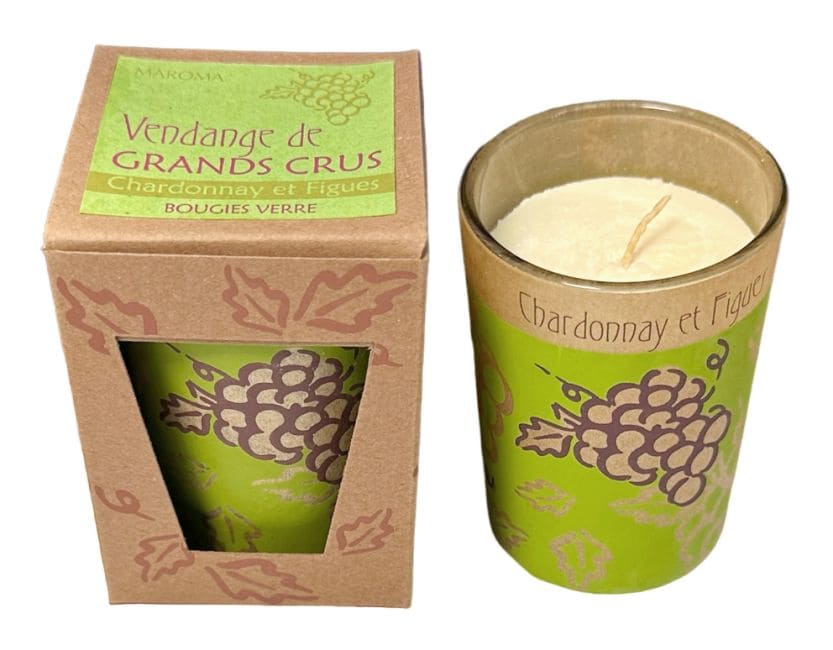 Bougie Maroma Chardonnay et Figues en verre 95g chez Arabesk