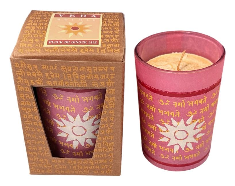 Bougie Maroma Veda Fleur de Ginger Lily en verre 95g