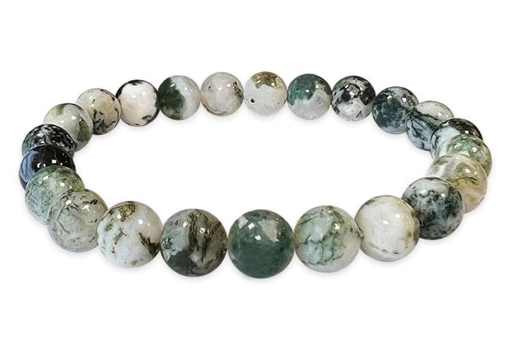 Bracelet Agate Arbre A perle 8mm