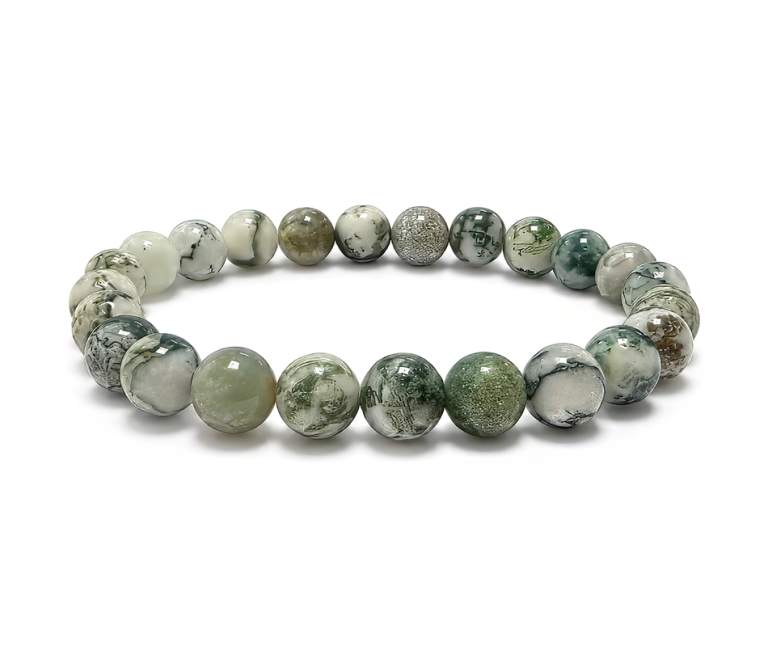 Bracelet Agate Arbre A Perles 8 mm chez Arabesk
