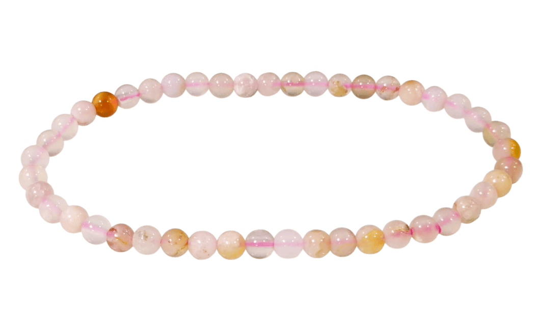 Bracelet Agate Fleur de Cerisier A perles 4mm chez Arabesk|fr