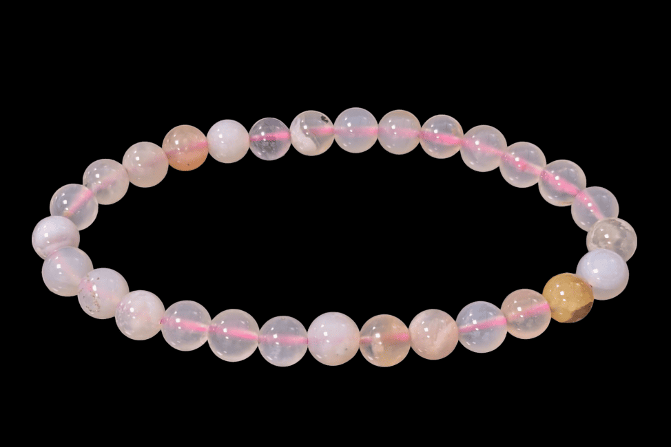 Bracelet Agate Fleur de Cerisier A perles 6mm chez Arabesk