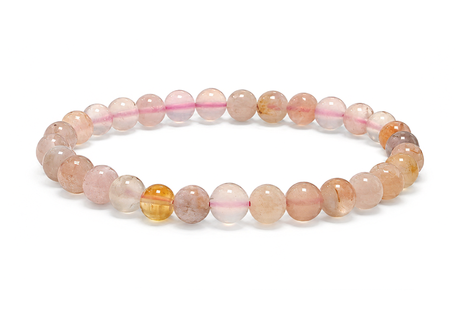 Bracelet Agate Fleur de Cerisier A perles 6mm