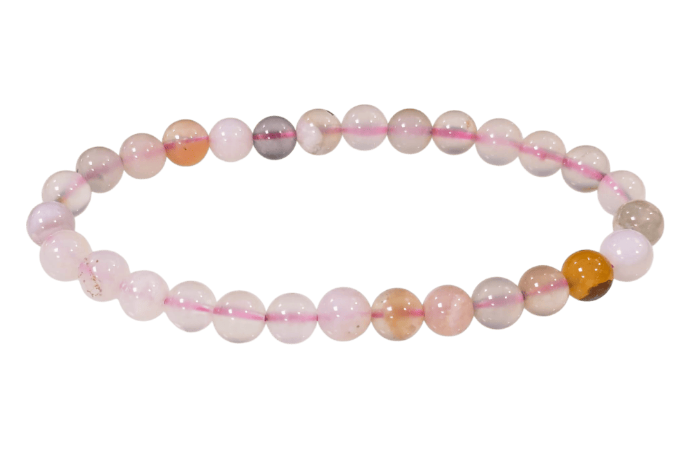 Bracelet Agate Fleur de Cerisier A perles 6mm chez Arabesk|fr