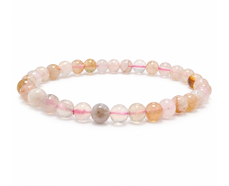 Bracelet Agate Fleur de Cerisier A perles 6mm