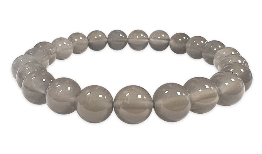 Bracelet Agate Grise A perles 8mm