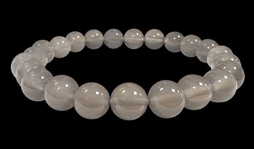 Bracelet Agate Grise A perles 8mm