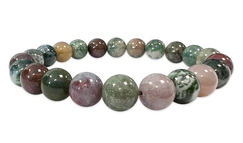 Bracelet Agate Indienne perles 8mm