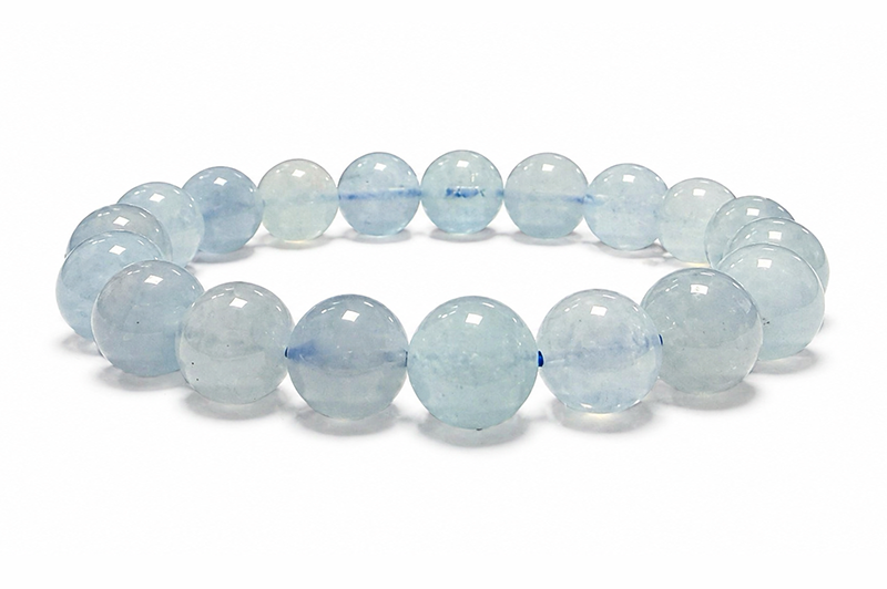Bracelet Aigue Marine A perles 10mm