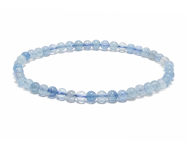 Bracelet Aigue Marine AA+ perles 4-5mm chez Arabesk