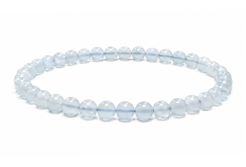 Bracelet en Aigue-Marine A perles 4-5mm chez Arabesk