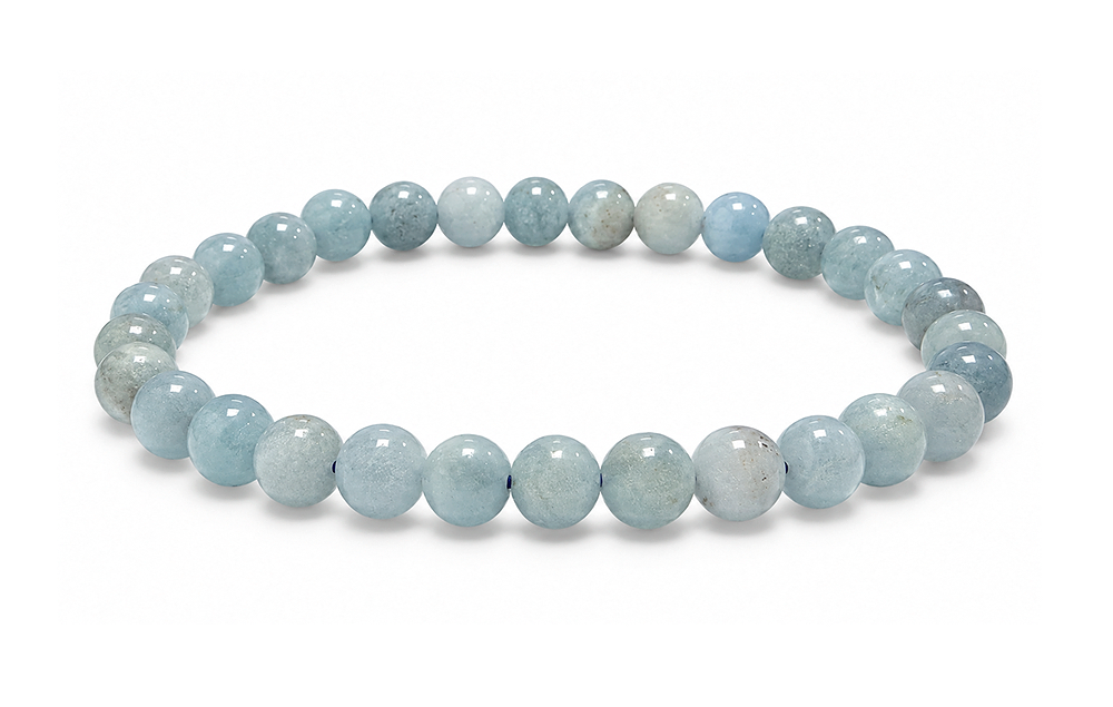 Bracelet en Aigue Marine A+ Perles 5,5–6,5 mm chez Arabesk