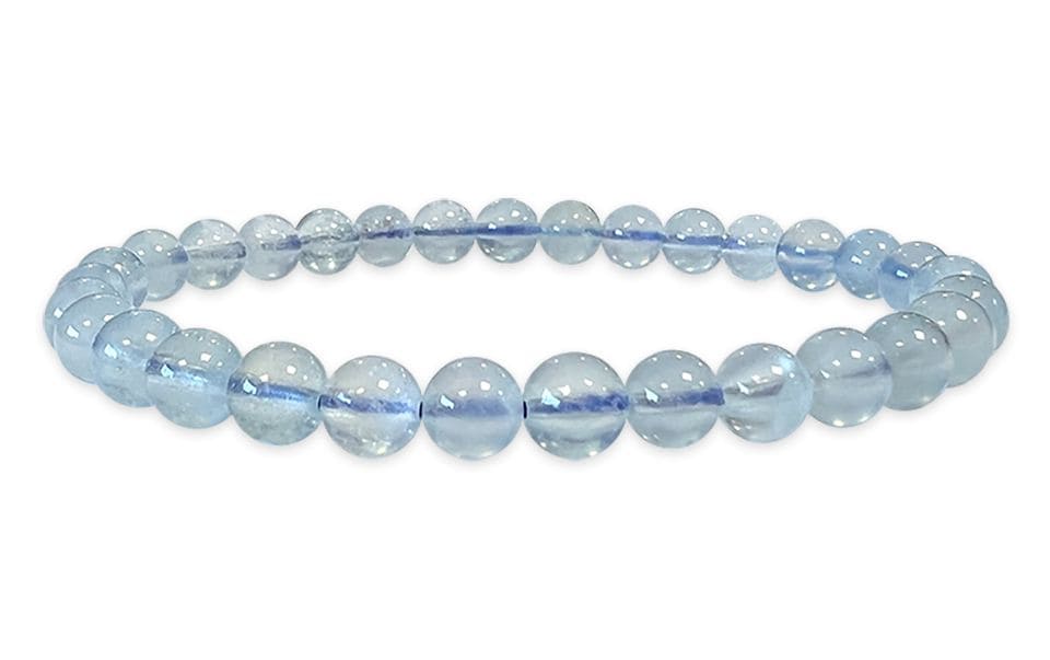 Bracelet Aigue Marine AA perles 6-7mm