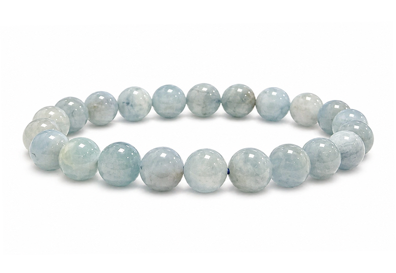 Bracelet Aigue-Marine A perles 8-9mm