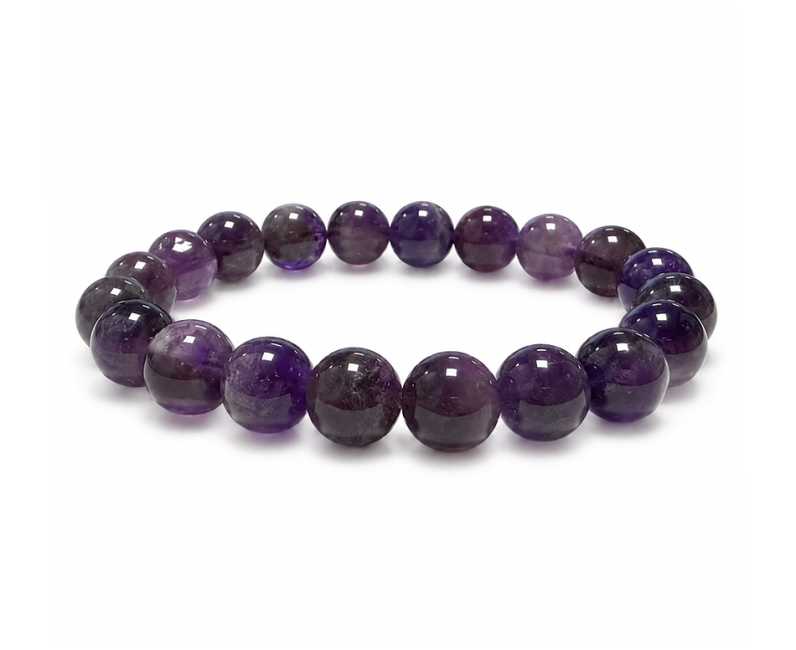 Bracelet Améthyste AB perles 10mm