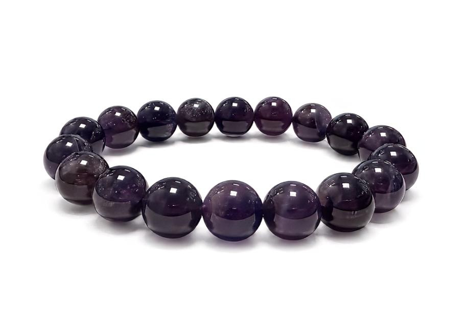 Bracelet Améthyste A perles 10mm