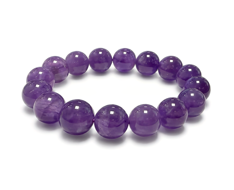 Bracelet Améthyste A perles 12mm chez Arabesk