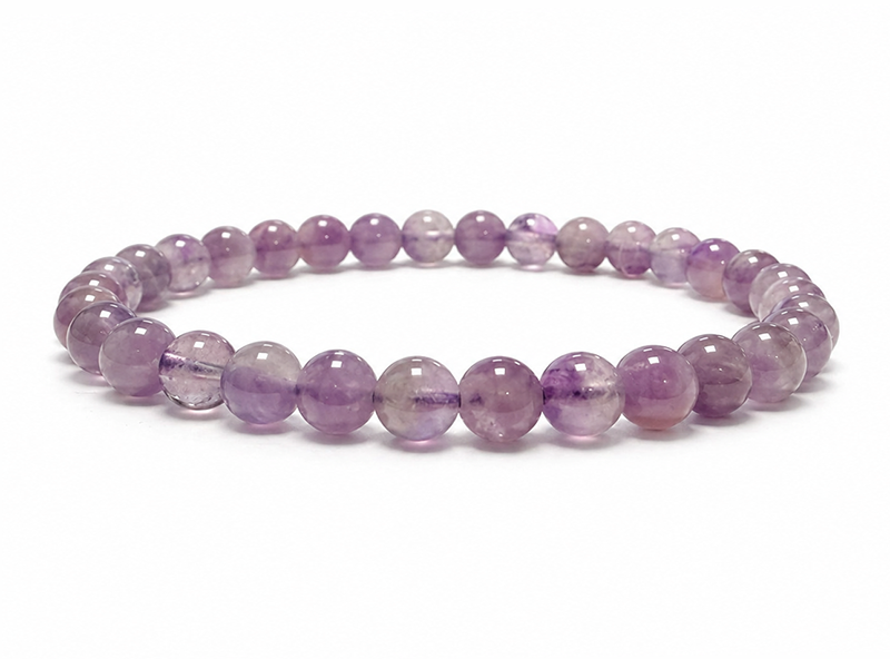 Bracelet Améthyste Lavande A perles 6mm chez Arabesk
