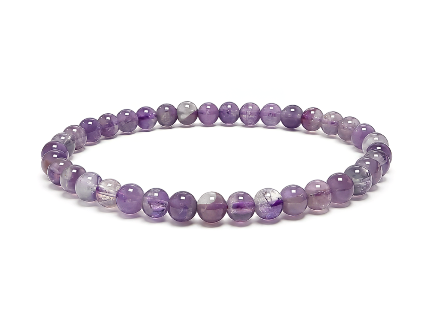 Bracelet Améthyste Rubanée A Perles 4-5 mm chez Arabesk