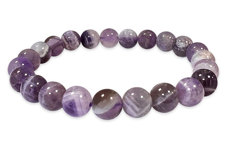 Armband Amethyst gebändert A Perlen 7,5-8,5 mm