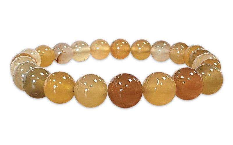 Bracelet Agate mix A perles 8mm