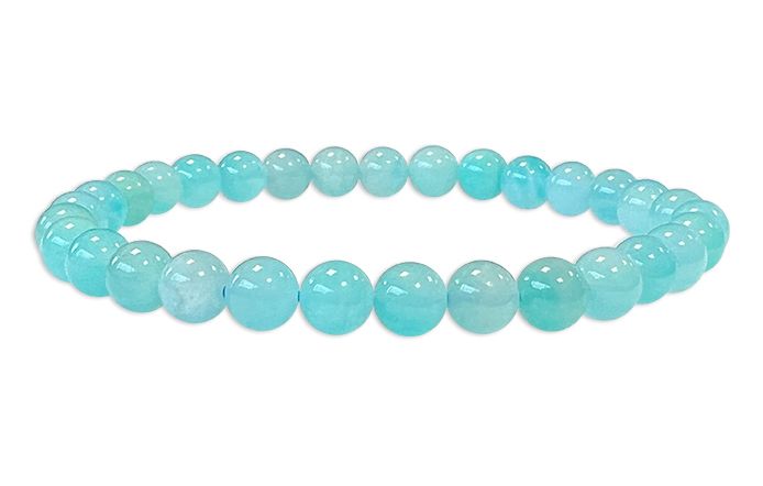 Mosambik Amazonite AAA Perlen Armband 6mm