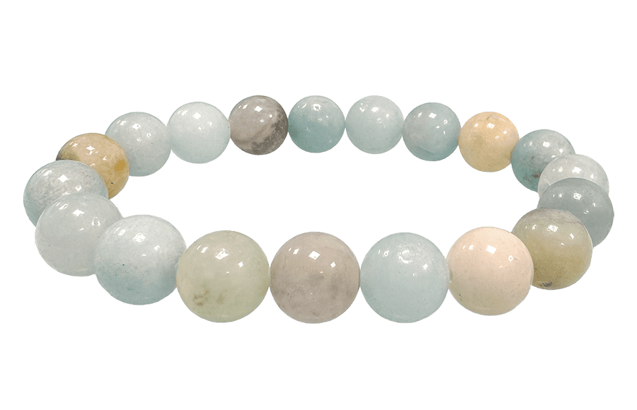 Bracelet Amazonite Multicolore perles 10mm