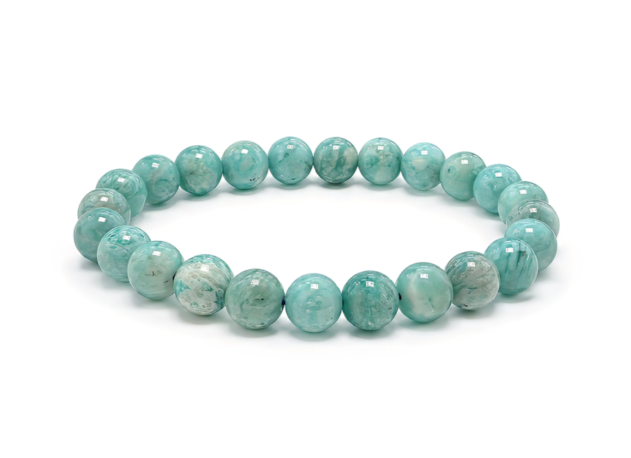Bracelet Amazonite Pérou A perles 8mm chez Arabesk