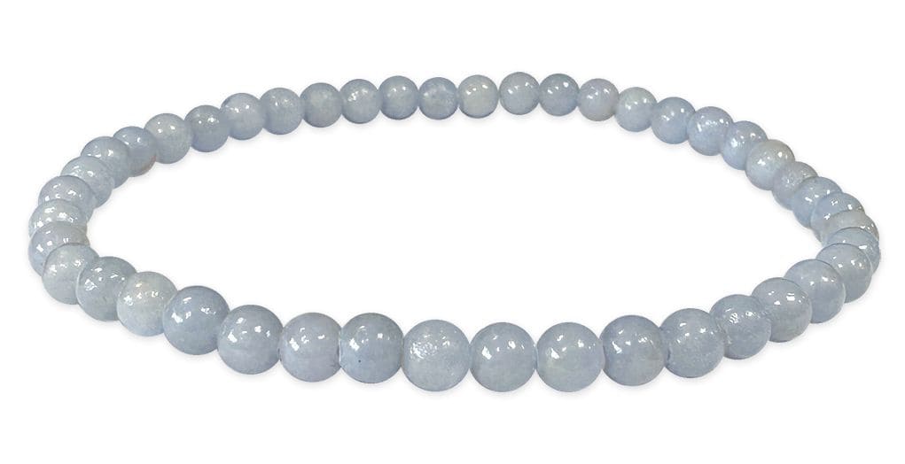 Bracelet Angelite A perles 4mm chez Arabesk