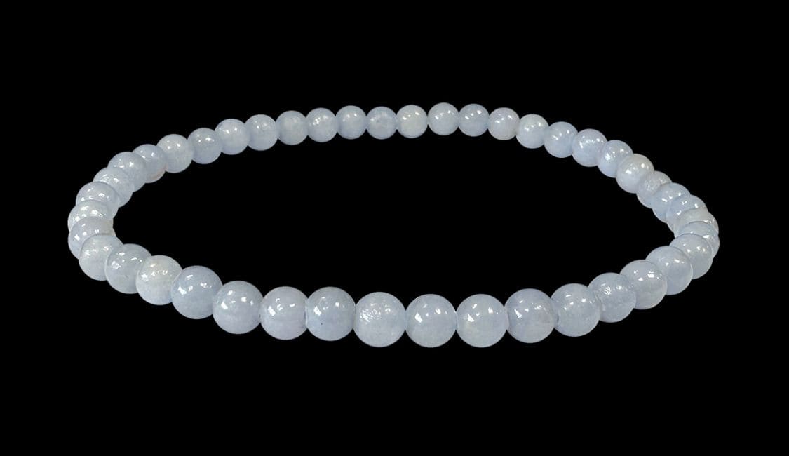 Bracelet Angelite A perles 4mm chez Arabesk|fr