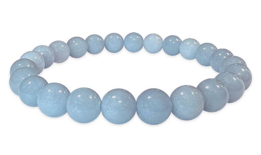 Bracelet Angelite A perles 8mm