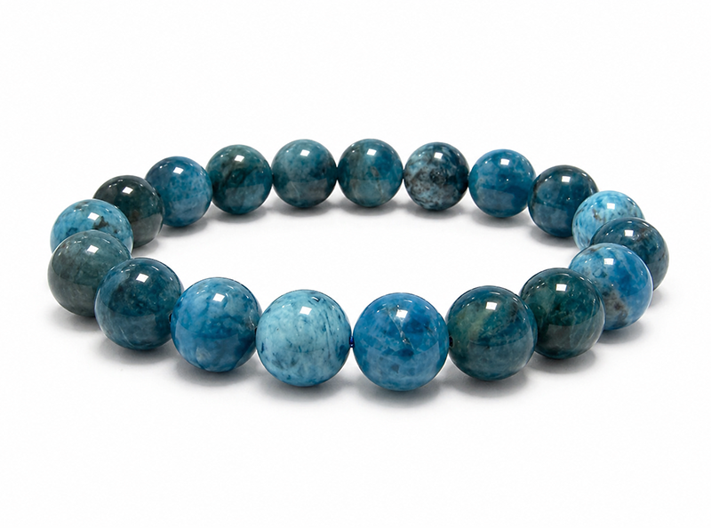 Bracelet Apatite Bleue A perles 10mm