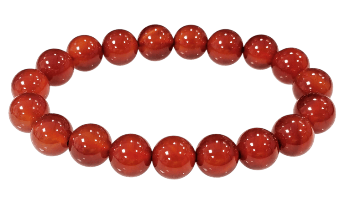 Bracelet Agate Rouge A perles 10mm chez Arabesk